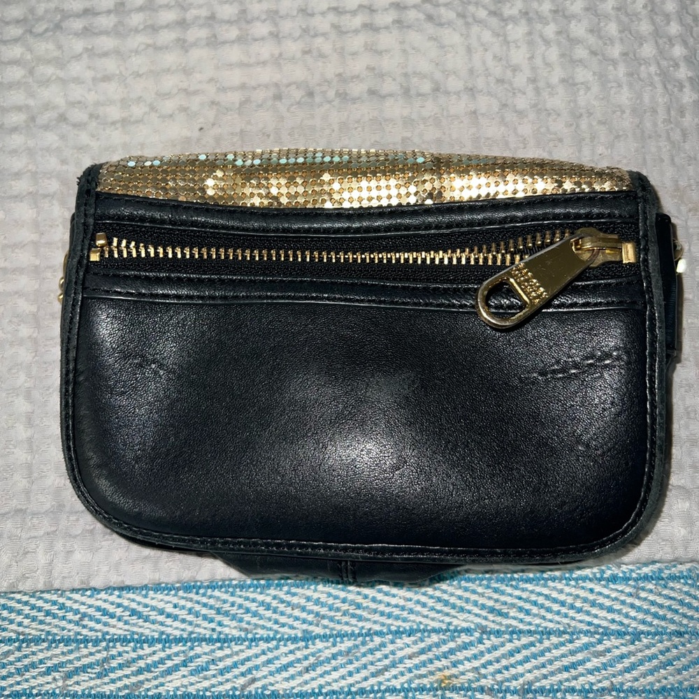 Badgley Mischka Gold Sequin Crossbody Bag - Picture 3 of 3